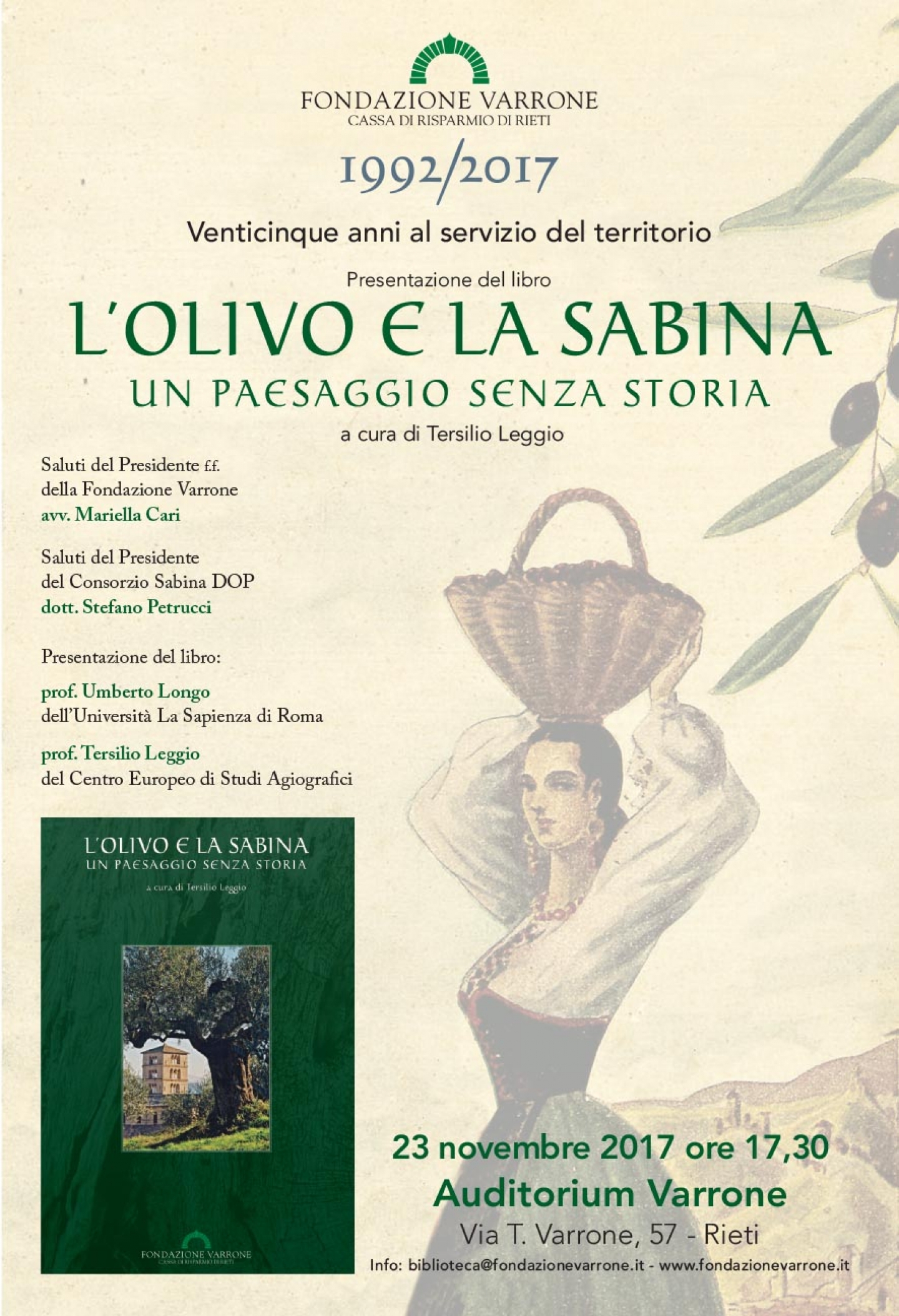 Presentazione del libro “L’Olivo e la Sabina. Un Paesaggio senza storia”