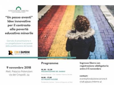 Giornata di presentazione e co-progettazione del bando “Un passo avanti”