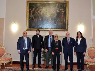 Da sinistra: Luigi Pasqualetti, Emanuel Fulvi, Andrea Bargiacchi, Gabriella Sarracco, Mauro Trilli, Brunella Lilli