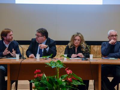 Da sinistra: Vito D'Ettorre, Stefano Pozzovivo, Fabiana Cruciani, Flavio Lotti