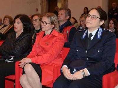 Da sinistra: la consigliera comunale Alberta Paris, la direttrice della Casa Circondariale di Rieti Chiara Pilligrini, Noemi Gennari, comandante della Polizia Penitenziaria di Rieti