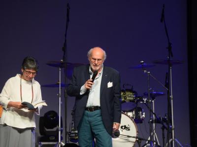 Il saluto del presidente della Fondazione Mauro Trilli alla serata inaugurale di San Giorgio Estate